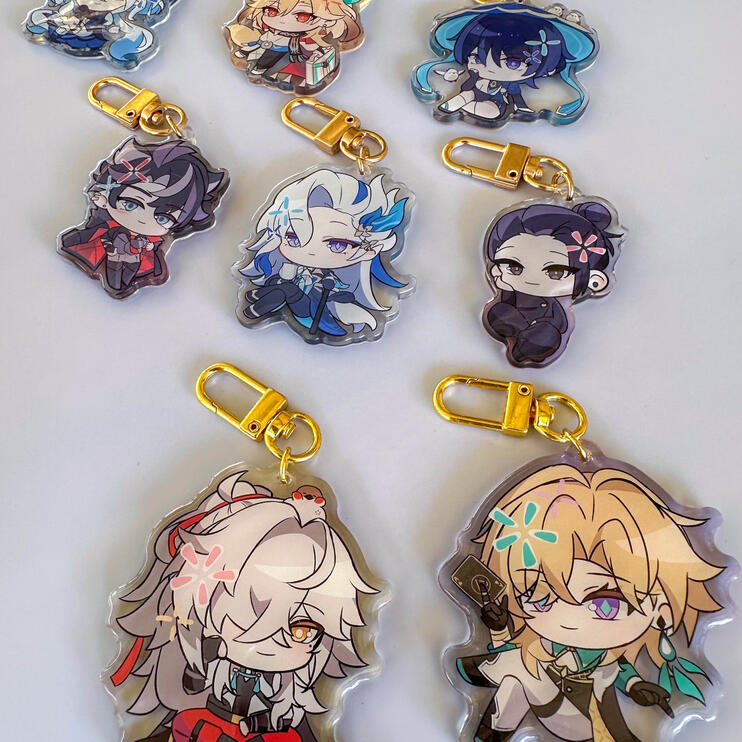 Genshin + HSR Charms (2 - 2.5 inches acrylic)